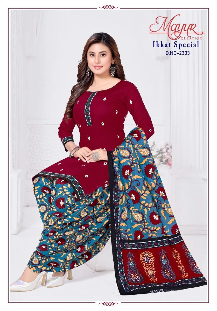 Mayur Ikkat Vol 23 Unstitched Suits