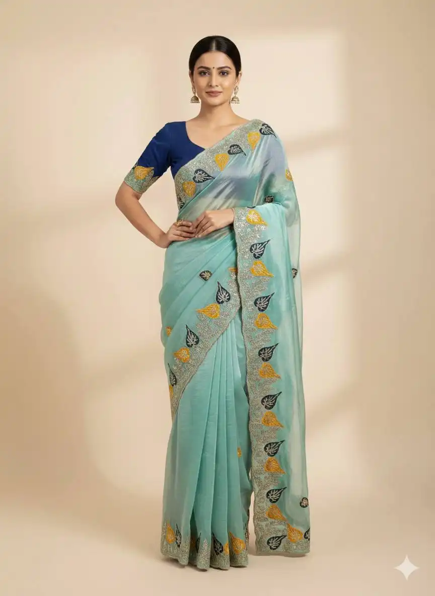 Kusum 836 Heavy Work Saree Wholesale Market in Surat
