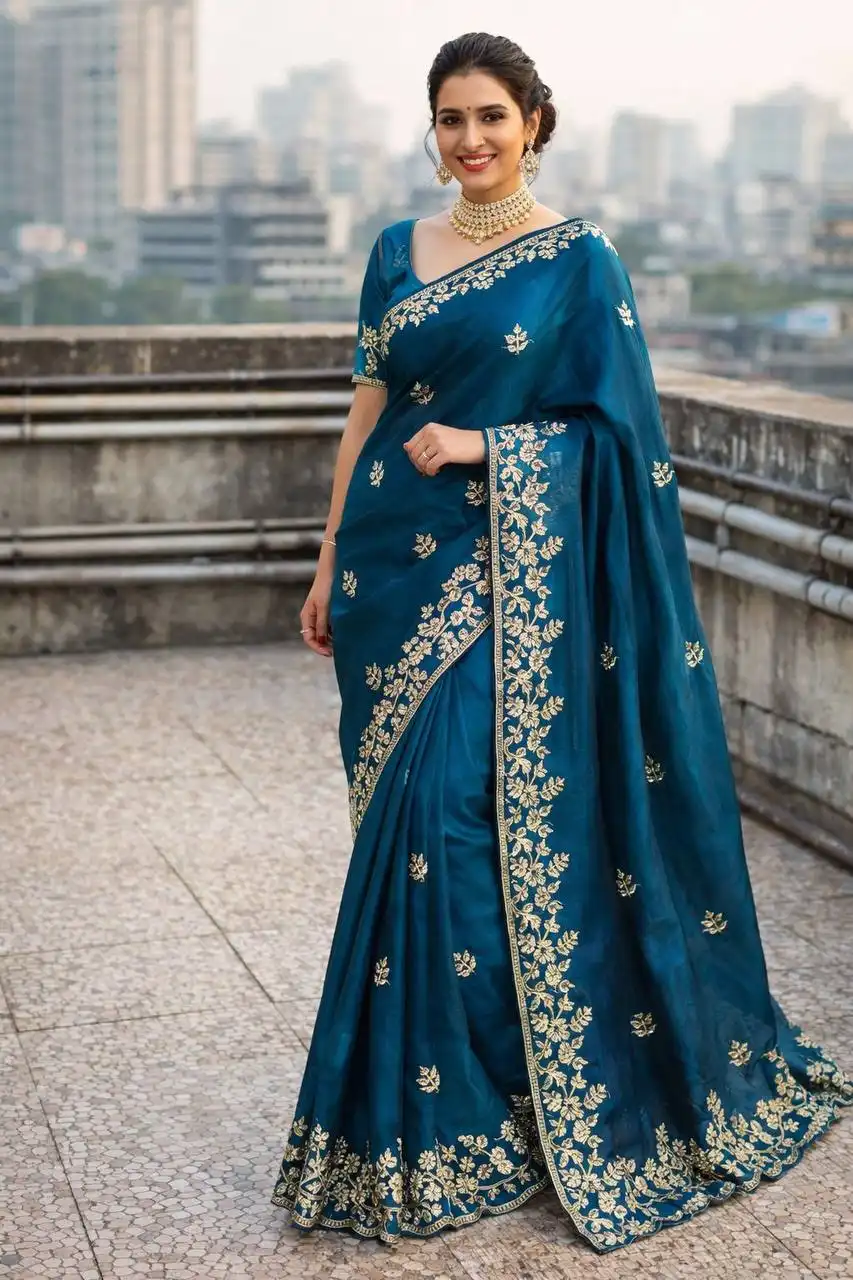Kusum 841 Dori Embroidery Work Party Wear Saree For Women