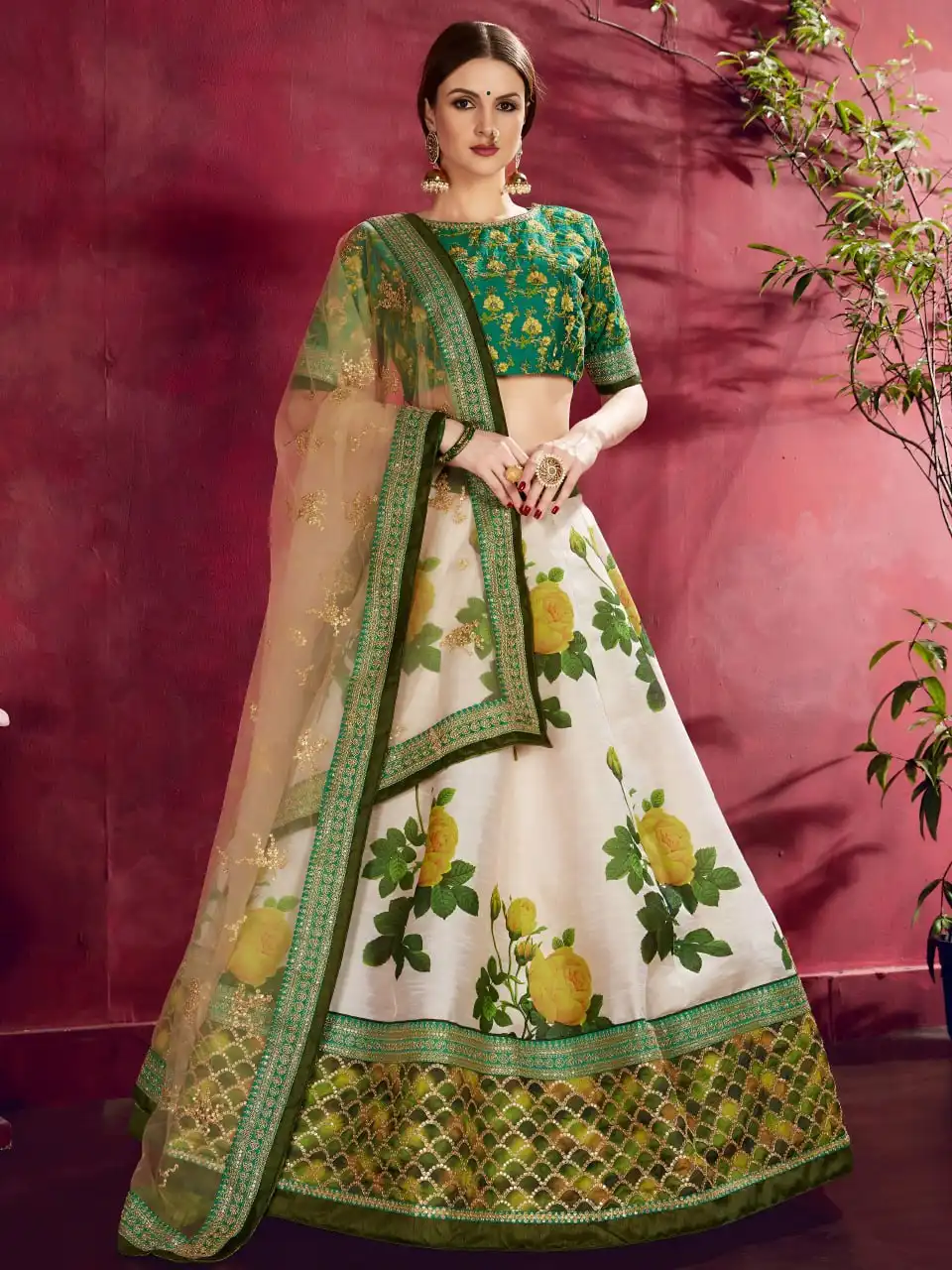 Zeel 7503 Sequins Embroidery With Floral Printed Lehenga Choli