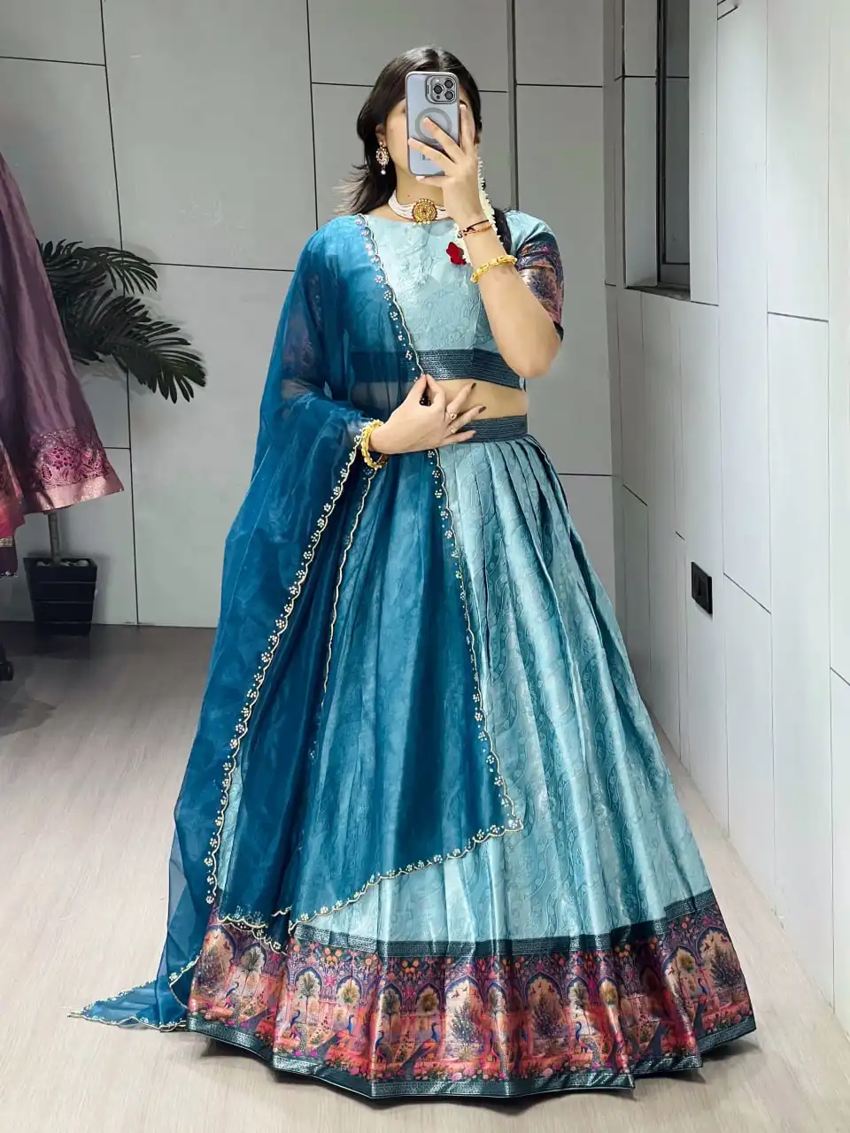 WMT 8136 Zari Weaving Lehenga Choli Manufacturers in Surat