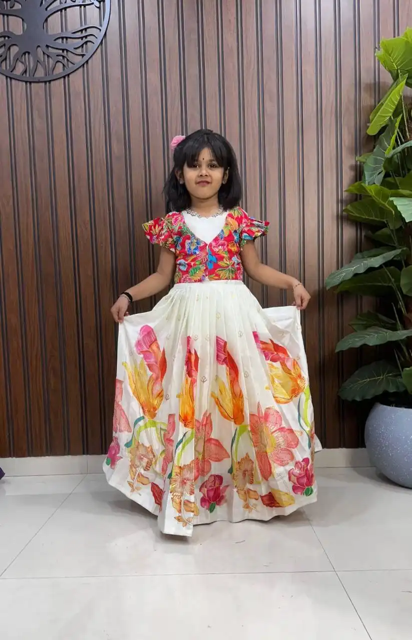 Pari Vol 106 Position Printed Gown With Koti Kids Collection
