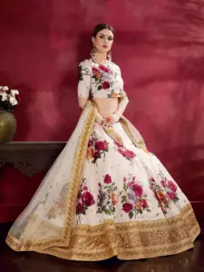 Zeel 7501 Heavy Work Floral Printed Lehenga Choli Wholesale