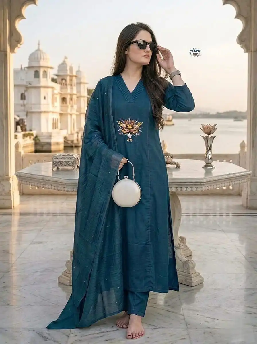 Laxmy Vol 74 Fastival Kurti Pant With Dupatta For Women