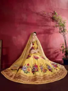 Zeel 7507 Digital Floral Printed Haldi Occasion Lehenga Choli