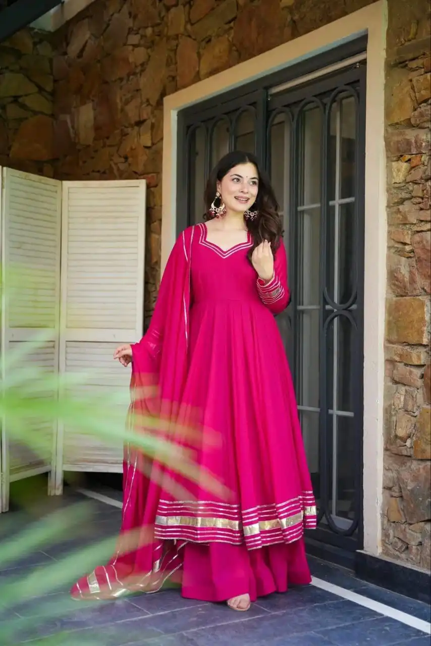 ATQ Vol 63 Rani Pink Gota Patti Designer Readymade Dress