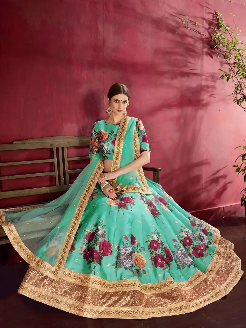 Zeel 7511 Art Silk Digital Floral Printed Lehenga Choli