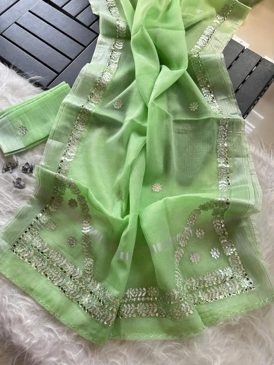 MHV Aanshika Rajasthani Gotapatti Work Party Wear Saree