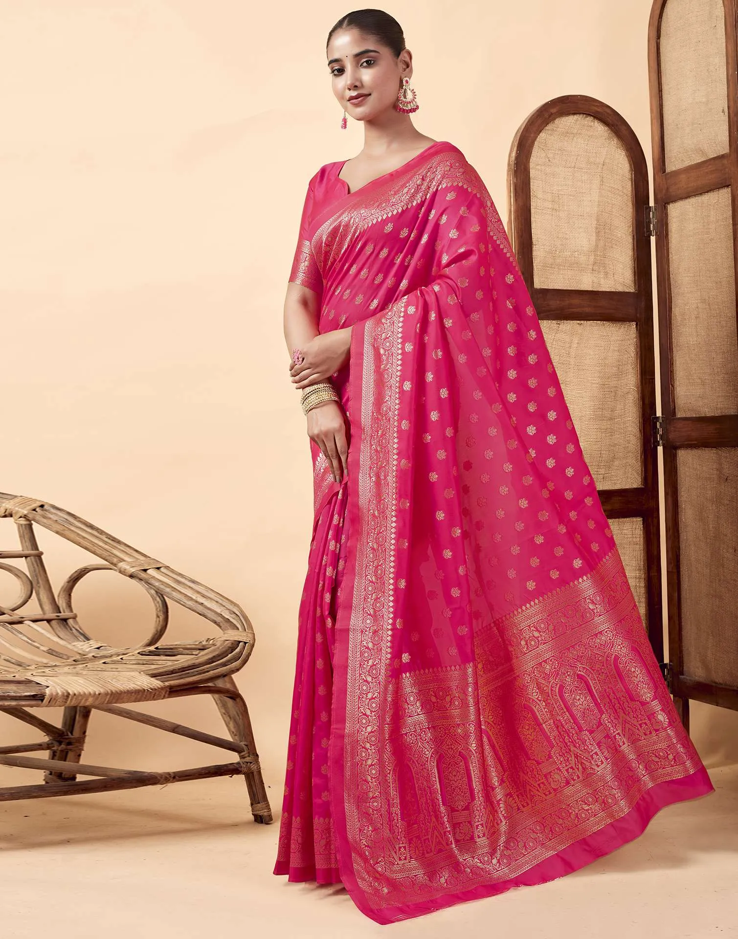 Sm Pari 122 Leem Silk Woven Work Festival Saree Collection Sarees