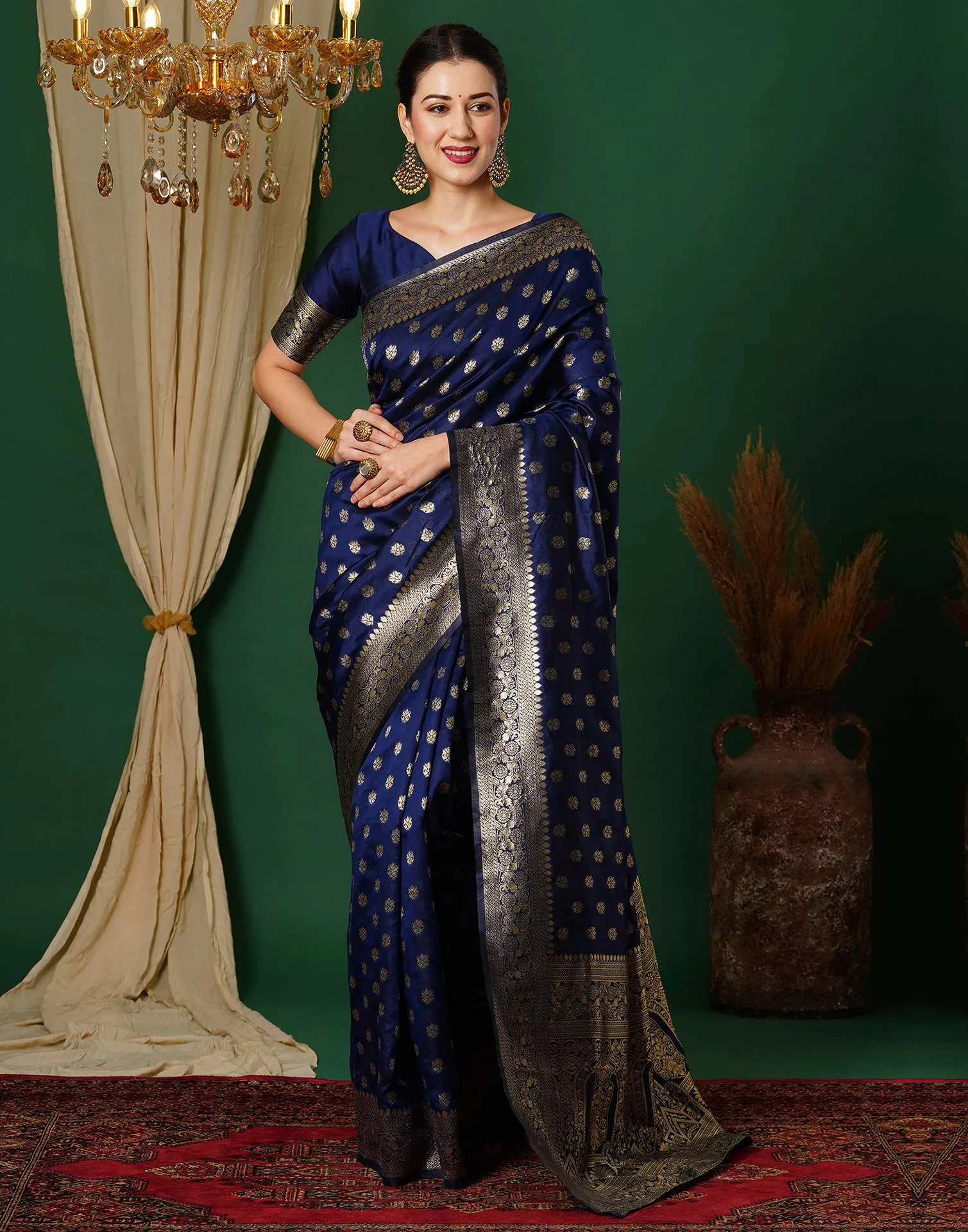 Sm Pari 122 Leem Silk Woven Work Festival Saree Collection Sarees