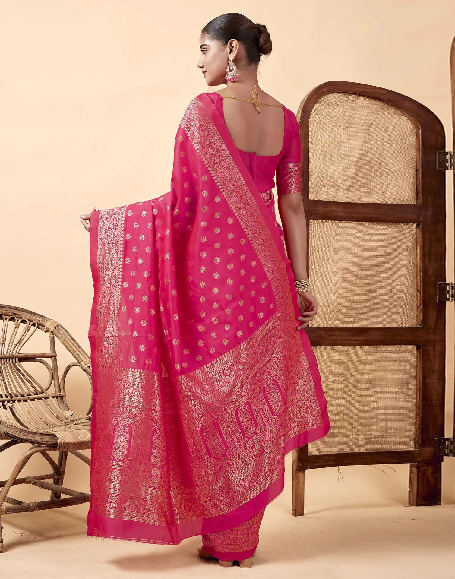 Sm Pari 122 Leem Silk Woven Work Festival Saree Collection Sarees