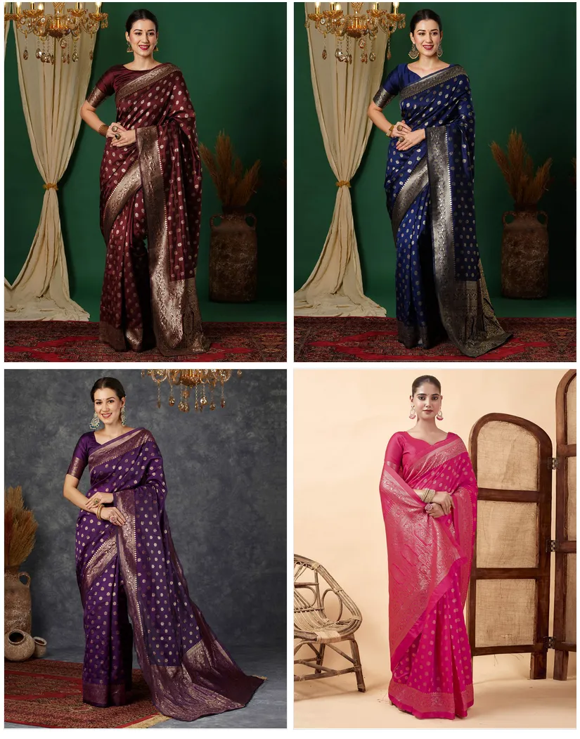 Sm Pari 122 Leem Silk Woven Work Festival Saree Collection Sarees