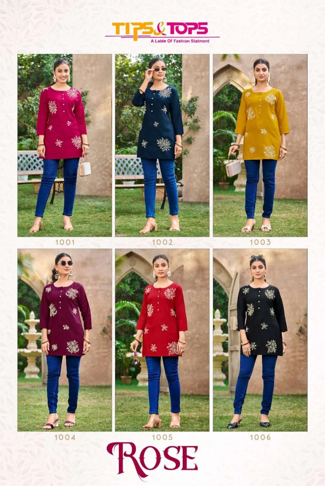 Tips and Tops Rose Kurtis